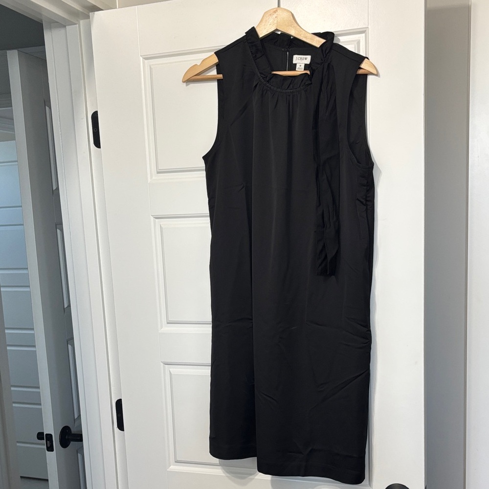 J. Crew Black Sleeveless Midi Dress